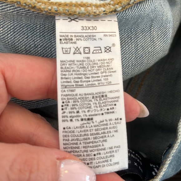 Stretchy Gap Skinny Jeans men’s 33/30 medium wash - Picture 5 of 5